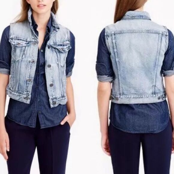 J crew Indigo Denim Vest - Picture 1 of 6
